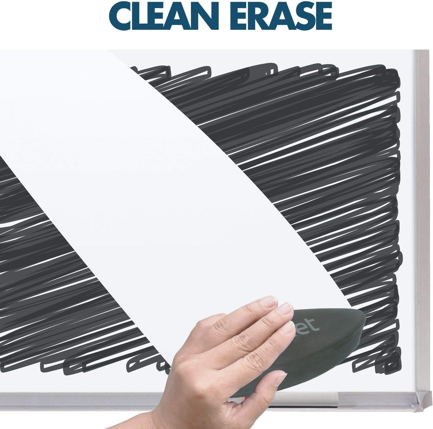 image:imageQuartet Dry Erase Magnetic White Board 48W x 36H Porcelain Whiteboard Silver Aluminum Frame PPA30448W x 36H