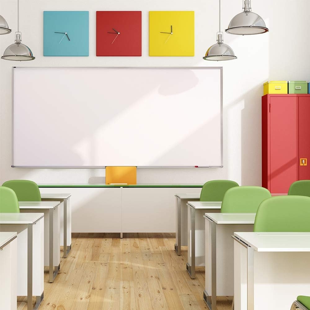 image:imageQuartet Dry Erase Magnetic White Board 48W x 36H Porcelain Whiteboard Silver Aluminum Frame PPA30472W x 48H