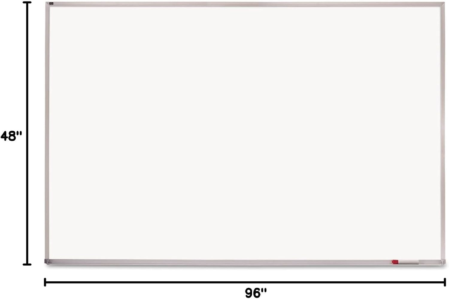 image:imageQuartet Dry Erase Magnetic White Board 48W x 36H Porcelain Whiteboard Silver Aluminum Frame PPA30496W x 48H
