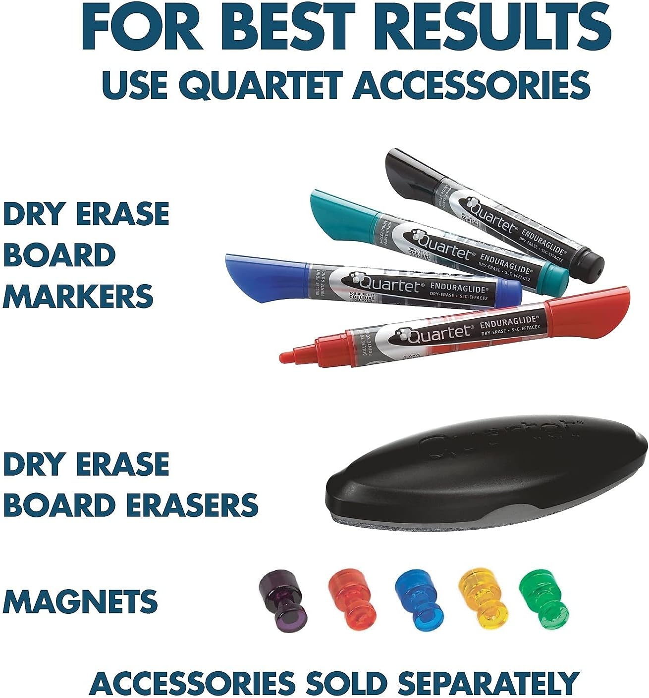image:imageQuartet Dry Erase Magnetic White Board 48W x 36H Porcelain Whiteboard Silver Aluminum Frame PPA30496W x 48H