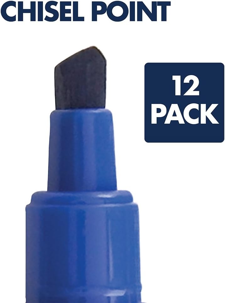 image:imageQuartet Dry Erase Markers Whiteboard Markers Chisel Tip EnduraGlide White Board Dry Erase Pens for Teachers Home School amp Office Supplies Blue 12 Pack 50013MBlue