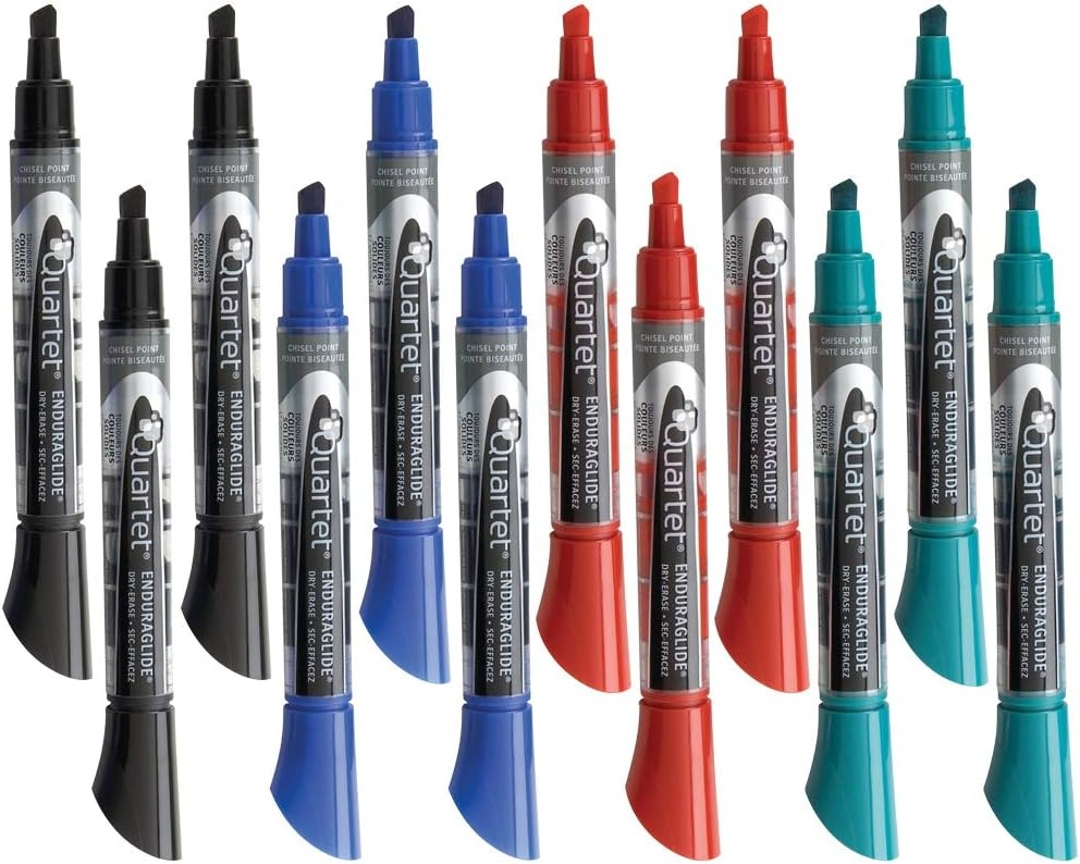 image:imageQuartet Dry Erase Markers Whiteboard Markers Chisel Tip EnduraGlide White Board Dry Erase Pens for Teachers Home School amp Office Supplies Blue 12 Pack 50013MAssorted Classic