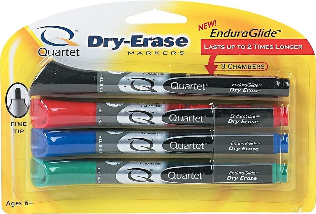 image:imageQuartet Dry Erase Markers Whiteboard Markers Chisel Tip EnduraGlide White Board Dry Erase Pens for Teachers Home School amp Office Supplies Blue 12 Pack 50013MAssorted