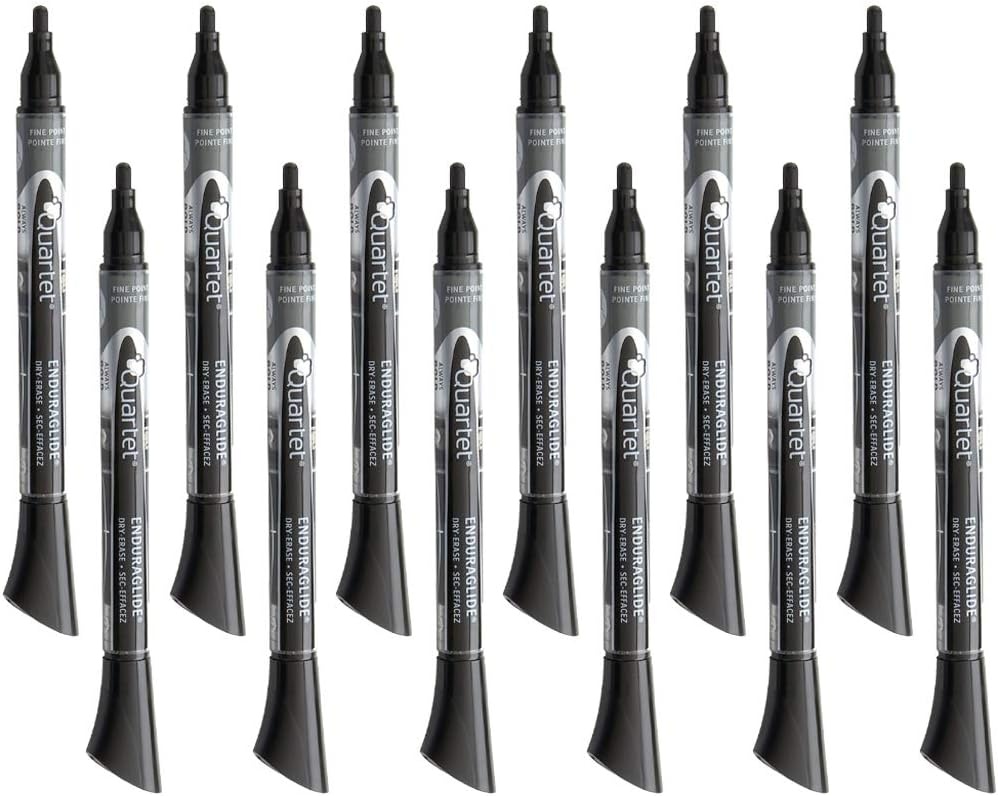 image:imageQuartet Dry Erase Markers Whiteboard Markers Chisel Tip EnduraGlide White Board Dry Erase Pens for Teachers Home School amp Office Supplies Blue 12 Pack 50013MBlack