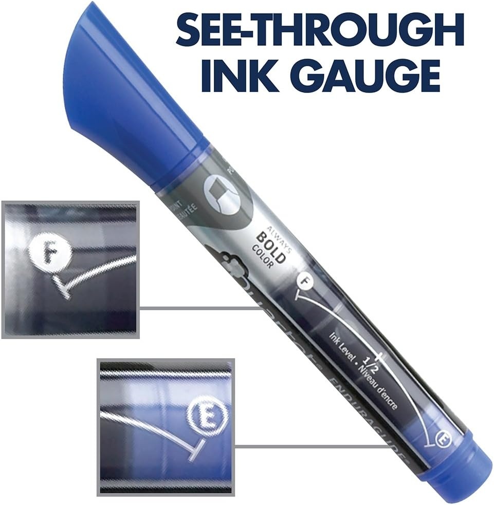 image:imageQuartet Dry Erase Markers Whiteboard Markers Chisel Tip EnduraGlide White Board Dry Erase Pens for Teachers Home School amp Office Supplies Blue 12 Pack 50013MAssorted Classic