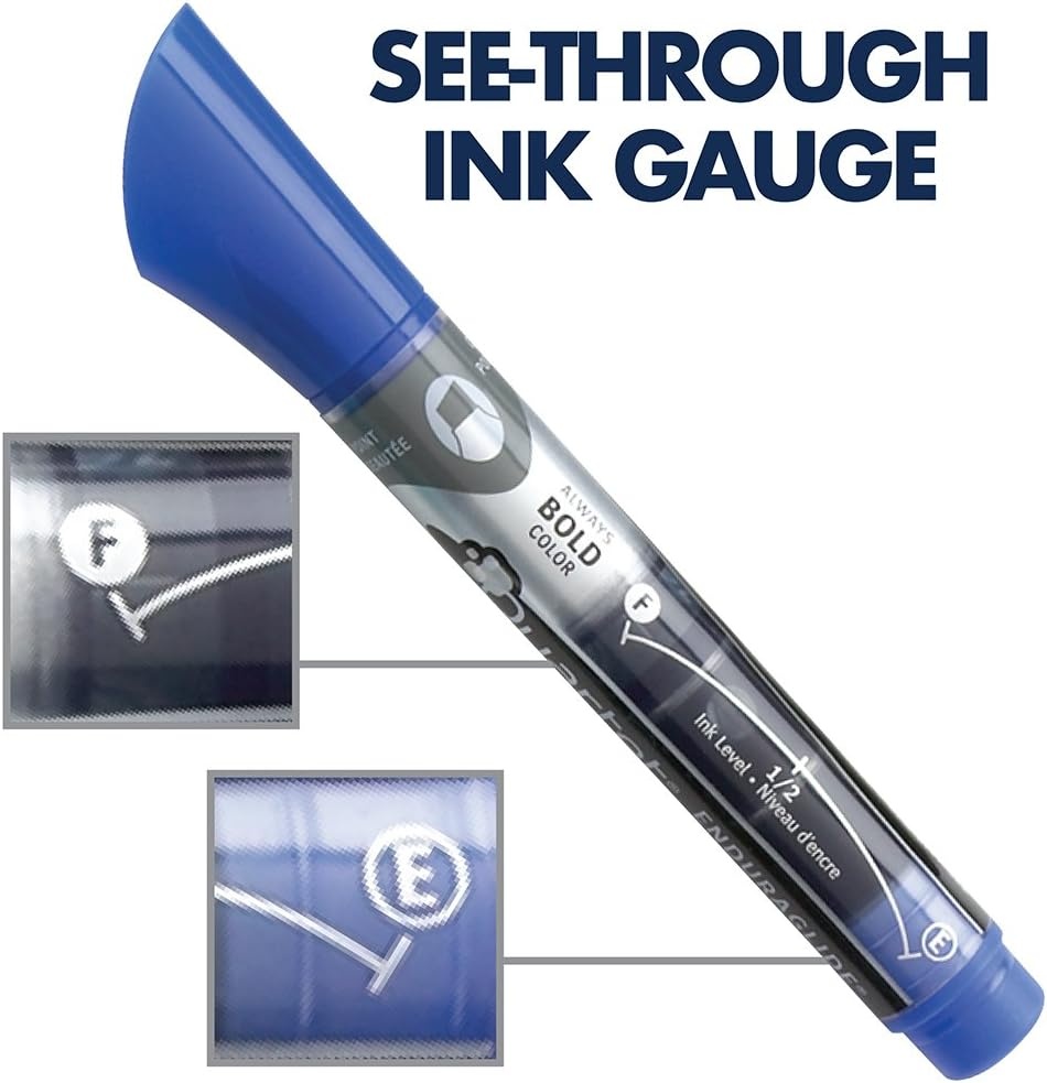 image:imageQuartet Dry Erase Markers Whiteboard Markers Chisel Tip EnduraGlide White Board Dry Erase Pens for Teachers Home School amp Office Supplies Blue 12 Pack 50013MBlue
