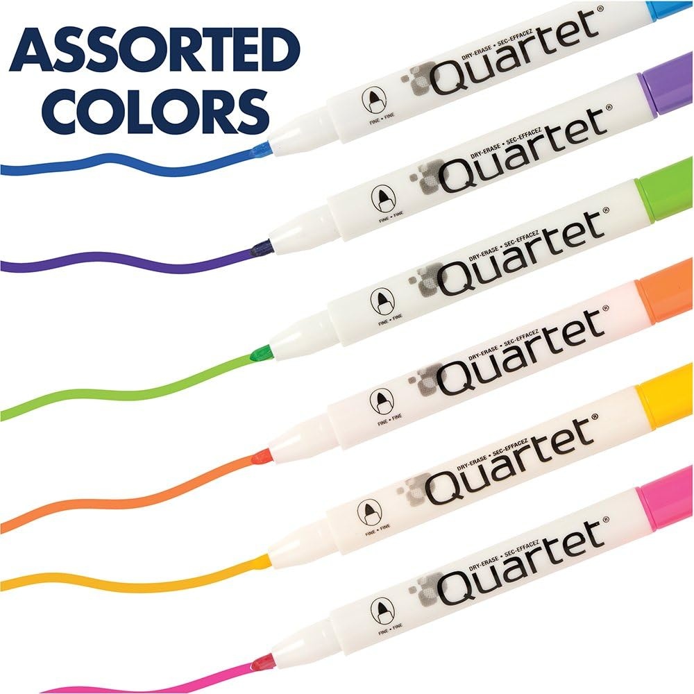 image:imageQuartet Dry Erase Markers Whiteboard Markers Fine Point Mini Magnetic ReWritables Vivid Colors 6 Pack 51661142Q6PK Vivid