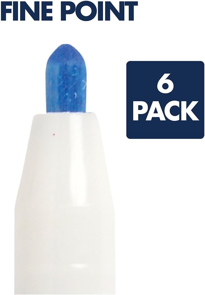 image:imageQuartet Dry Erase Markers Whiteboard Markers Fine Point Mini Magnetic ReWritables Vivid Colors 6 Pack 51661142Q6PK Vivid