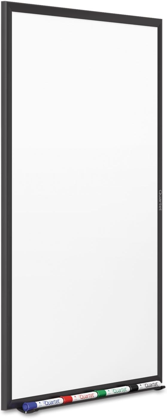 image:imageQuartet Dry Erase White Board 60W x 36H Magnetic Whiteboard NanoClean Silver Aluminum Frame SM535Black