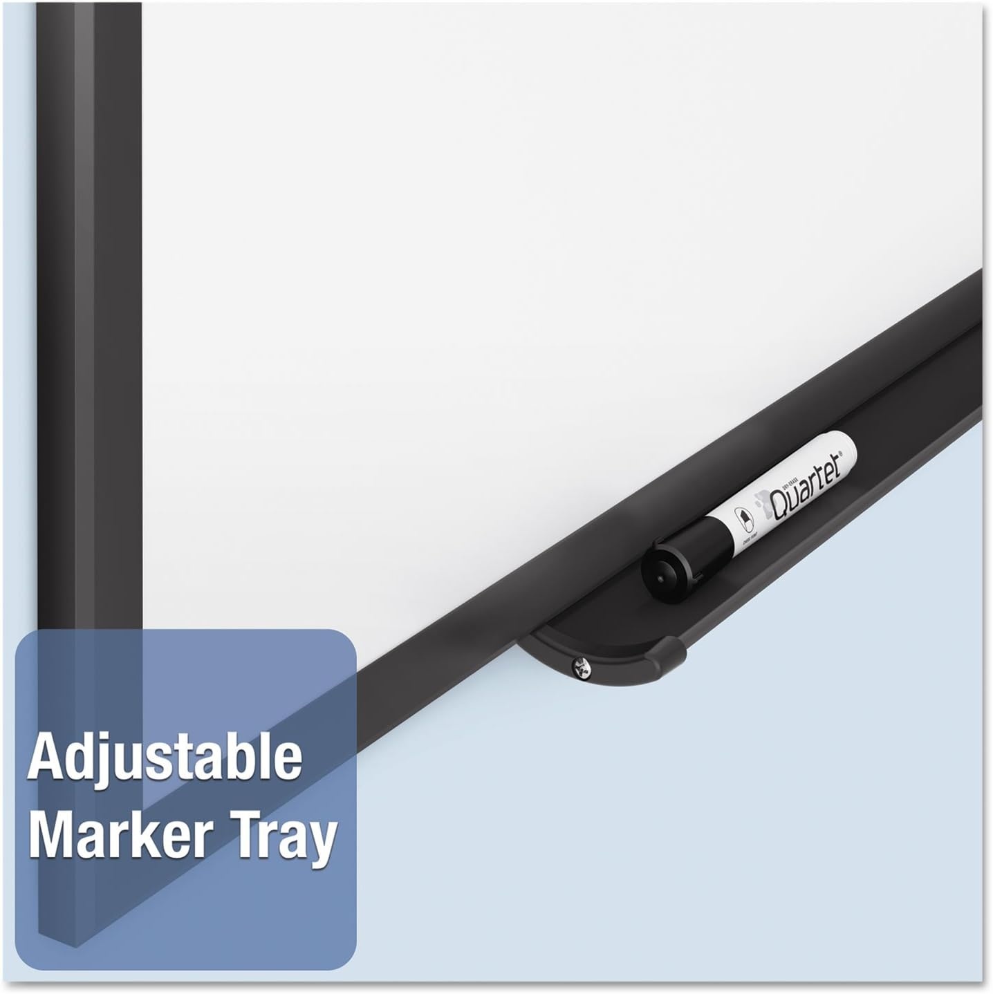 image:imageQuartet Dry Erase White Board 60W x 36H Magnetic Whiteboard NanoClean Silver Aluminum Frame SM535Black