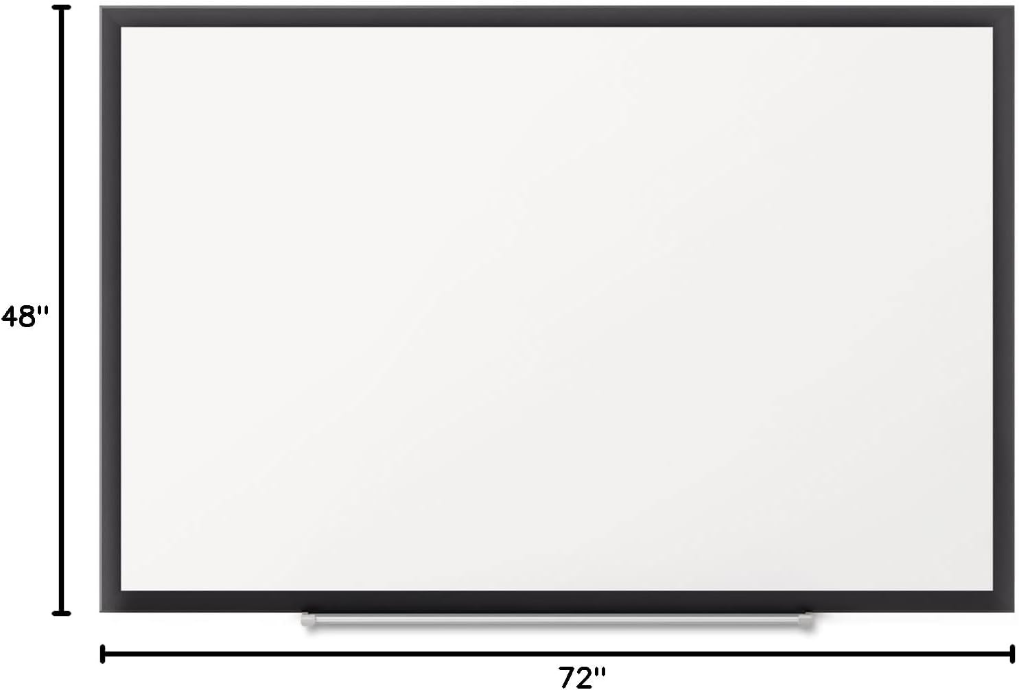 image:imageQuartet Dry Erase White Board 60W x 36H Magnetic Whiteboard NanoClean Silver Aluminum Frame SM535Black