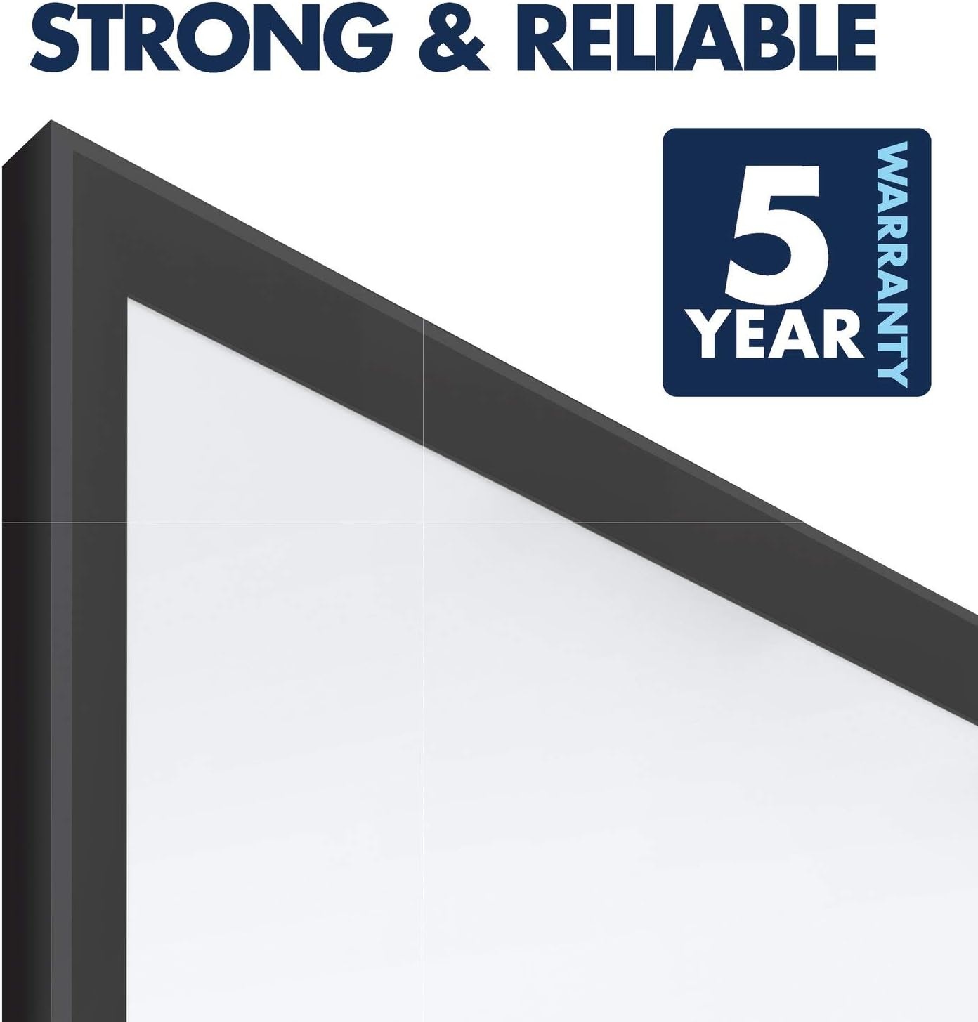 image:imageQuartet Dry Erase White Board 60W x 36H Magnetic Whiteboard NanoClean Silver Aluminum Frame SM535Black