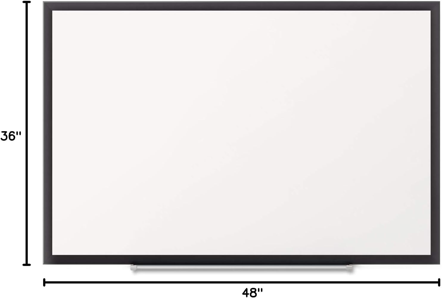 image:imageQuartet Dry Erase White Board 60W x 36H Magnetic Whiteboard NanoClean Silver Aluminum Frame SM535Black