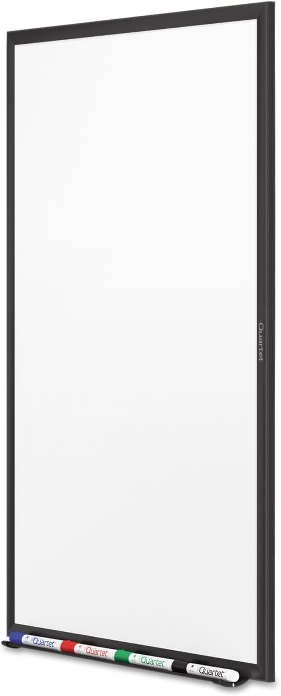 image:imageQuartet Dry Erase White Board 60W x 36H Magnetic Whiteboard NanoClean Silver Aluminum Frame SM535Black
