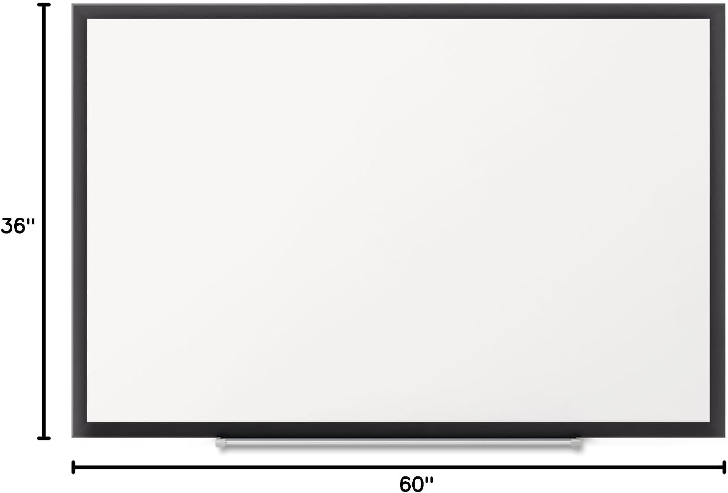 image:imageQuartet Dry Erase White Board 60W x 36H Magnetic Whiteboard NanoClean Silver Aluminum Frame SM535Black