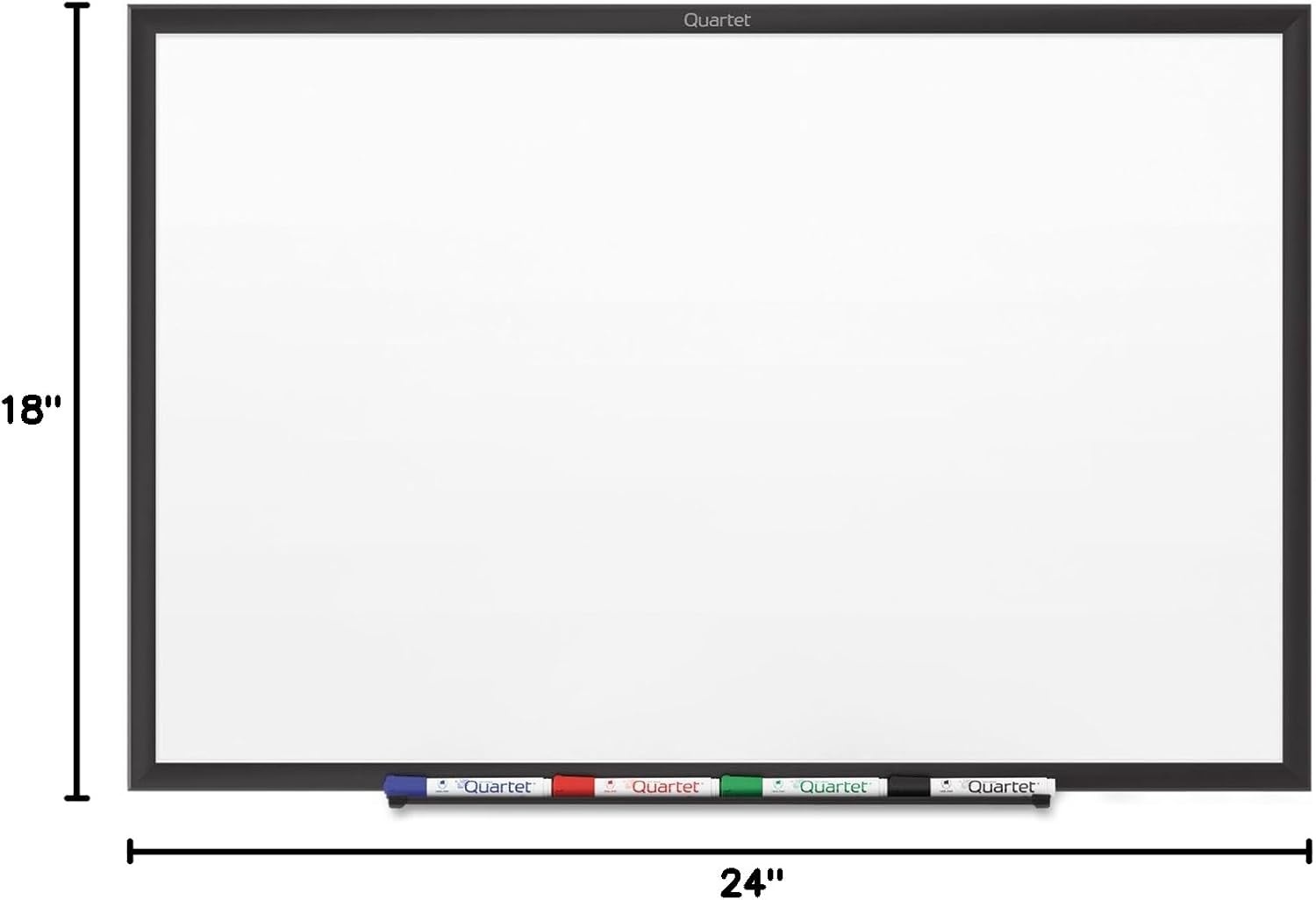 image:imageQuartet Dry Erase White Board 60W x 36H Magnetic Whiteboard NanoClean Silver Aluminum Frame SM535Black