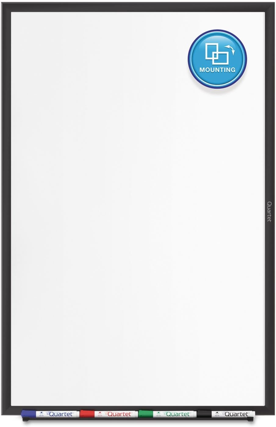 image:imageQuartet Dry Erase White Board 60W x 36H Magnetic Whiteboard NanoClean Silver Aluminum Frame SM535Black