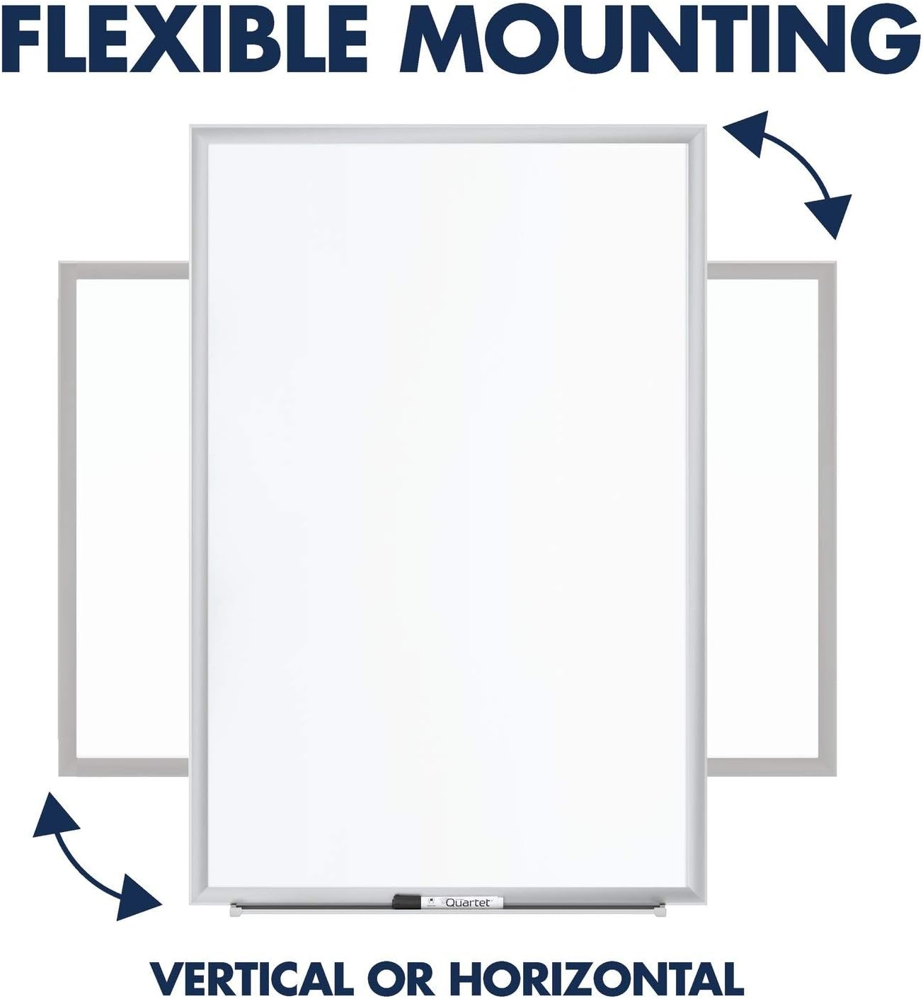 image:imageQuartet Dry Erase White Board 60W x 36H Magnetic Whiteboard NanoClean Silver Aluminum Frame SM535Silver