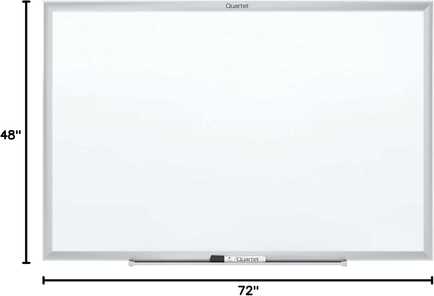 image:imageQuartet Dry Erase White Board 60W x 36H Magnetic Whiteboard NanoClean Silver Aluminum Frame SM535Silver