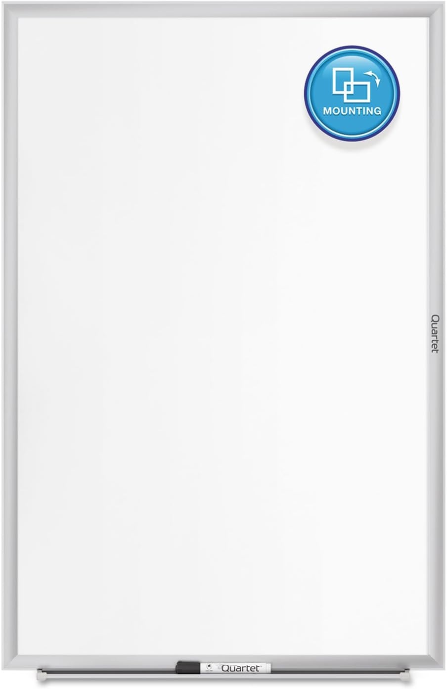 image:imageQuartet Dry Erase White Board 60W x 36H Magnetic Whiteboard NanoClean Silver Aluminum Frame SM535Silver