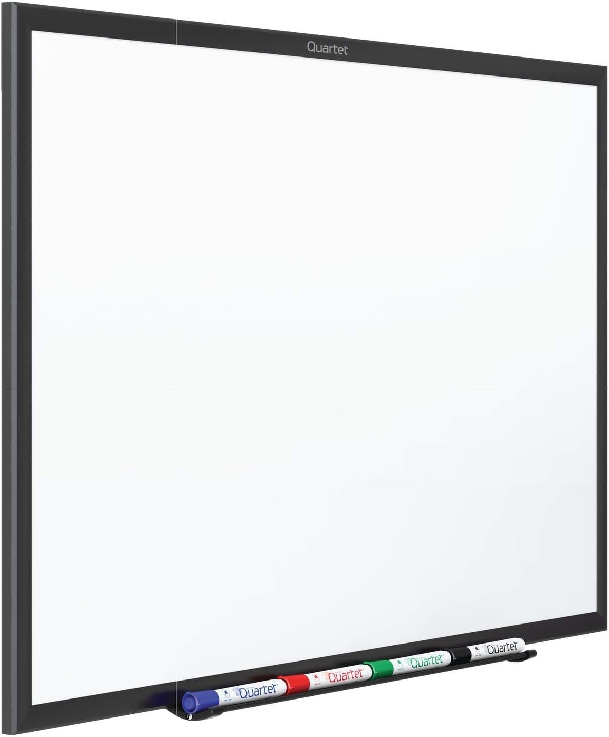 image:imageQuartet Dry Erase White Board 96W x 48H NonMagnetic Whiteboard Total Erase Silver Aluminum Frame S538Black