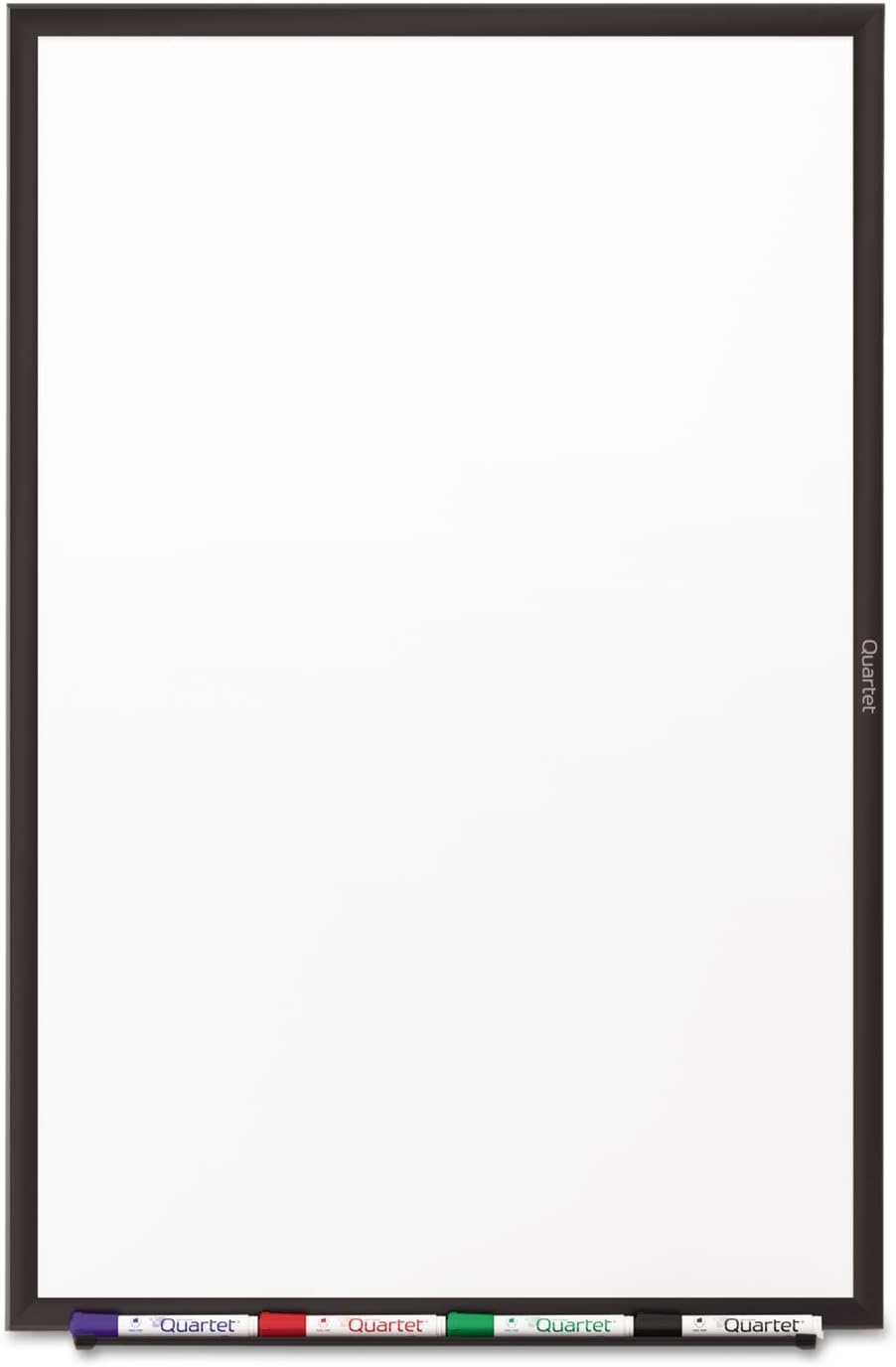 image:imageQuartet Dry Erase White Board 96W x 48H NonMagnetic Whiteboard Total Erase Silver Aluminum Frame S538Black