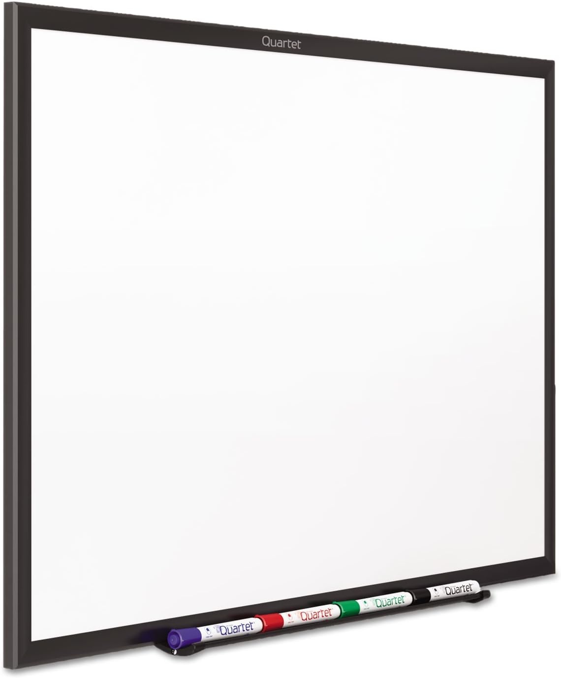 image:imageQuartet Dry Erase White Board 96W x 48H NonMagnetic Whiteboard Total Erase Silver Aluminum Frame S538Black