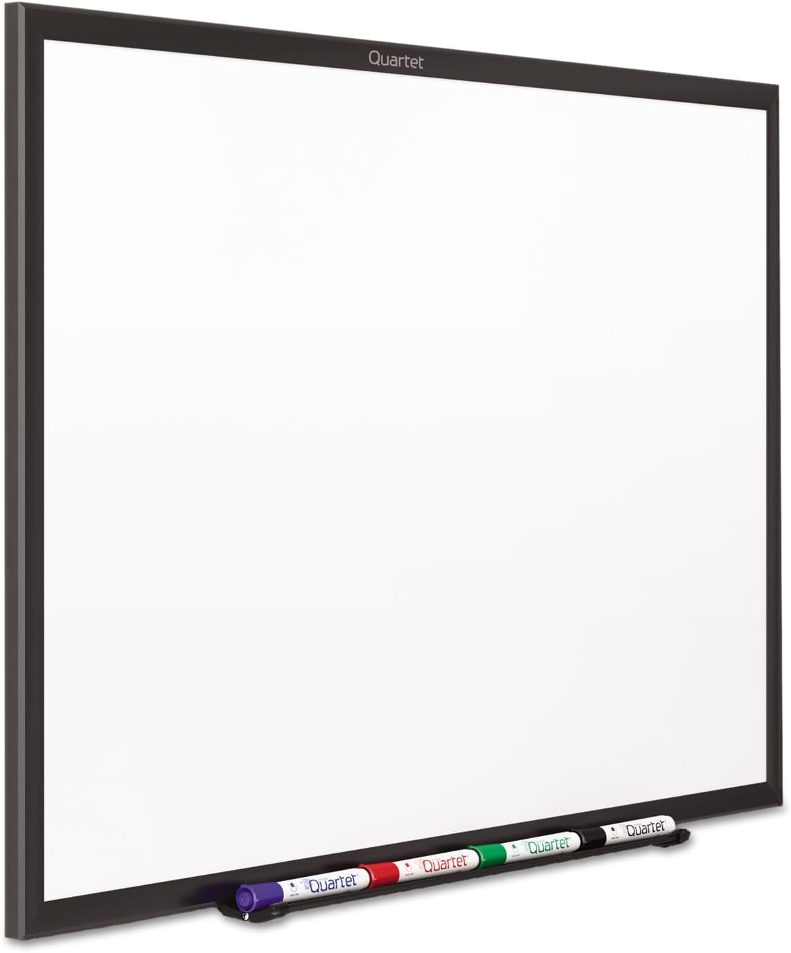 image:imageQuartet Dry Erase White Board 96W x 48H NonMagnetic Whiteboard Total Erase Silver Aluminum Frame S538Black