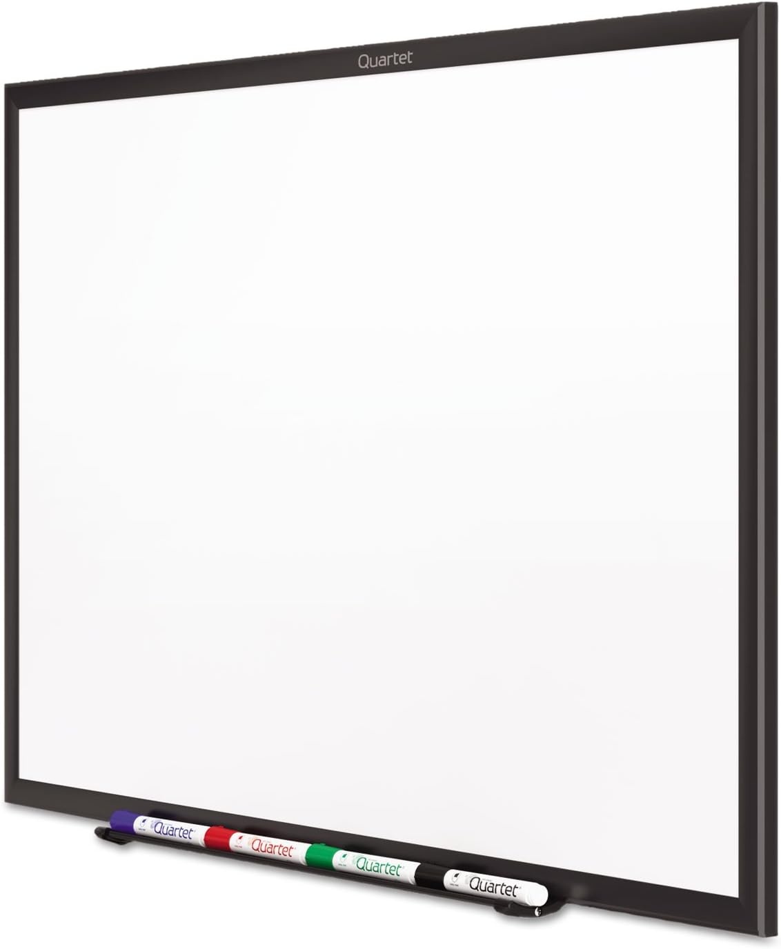 image:imageQuartet Dry Erase White Board 96W x 48H NonMagnetic Whiteboard Total Erase Silver Aluminum Frame S538Black