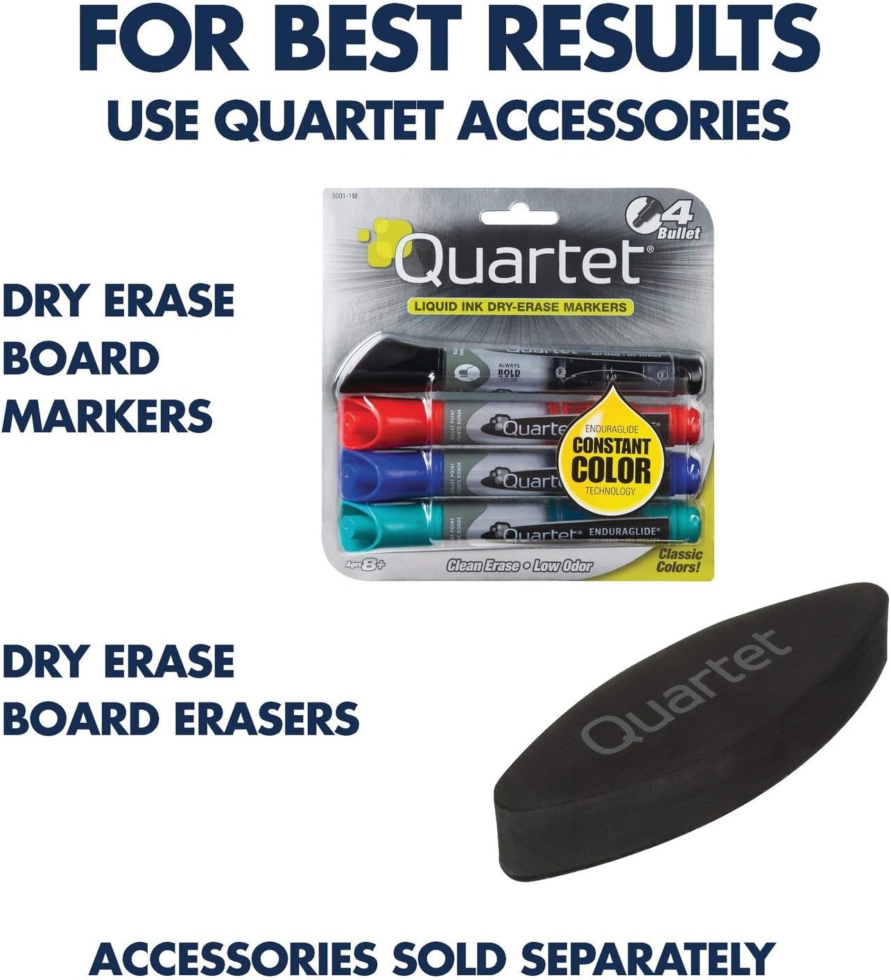 image:imageQuartet Dry Erase White Board 96W x 48H NonMagnetic Whiteboard Total Erase Silver Aluminum Frame S538Black