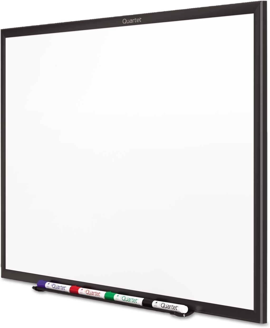 image:imageQuartet Dry Erase White Board 96W x 48H NonMagnetic Whiteboard Total Erase Silver Aluminum Frame S538Black