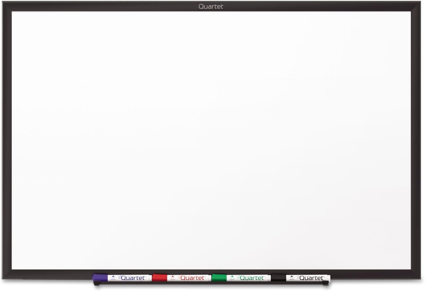 image:imageQuartet Dry Erase White Board 96W x 48H NonMagnetic Whiteboard Total Erase Silver Aluminum Frame S538Black