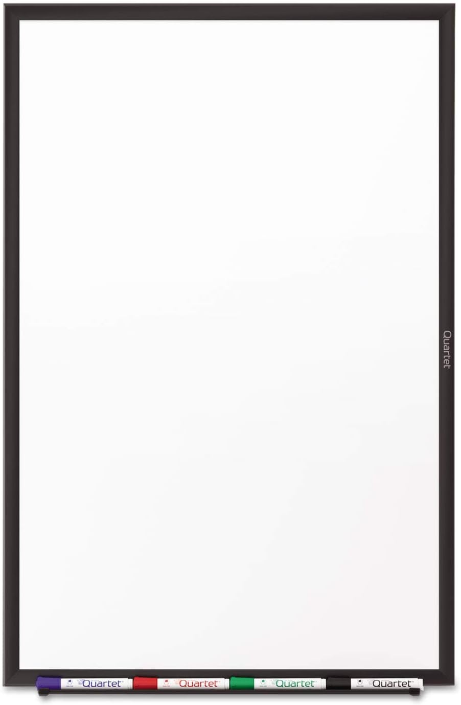 image:imageQuartet Dry Erase White Board 96W x 48H NonMagnetic Whiteboard Total Erase Silver Aluminum Frame S538Black