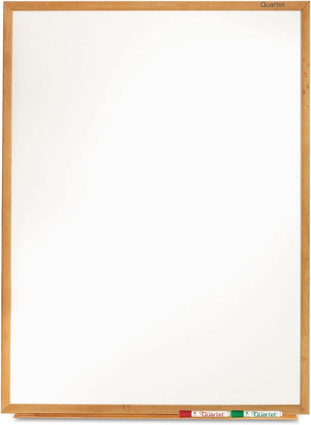 image:imageQuartet Dry Erase White Board 96W x 48H NonMagnetic Whiteboard Total Erase Silver Aluminum Frame S538Oak