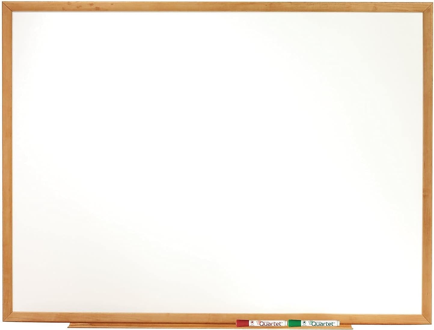 image:imageQuartet Dry Erase White Board 96W x 48H NonMagnetic Whiteboard Total Erase Silver Aluminum Frame S538Oak