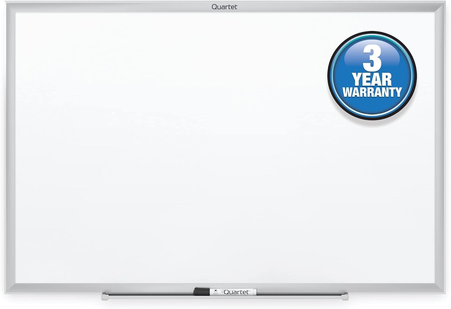 image:imageQuartet Dry Erase White Board 96W x 48H NonMagnetic Whiteboard Total Erase Silver Aluminum Frame S538Silver