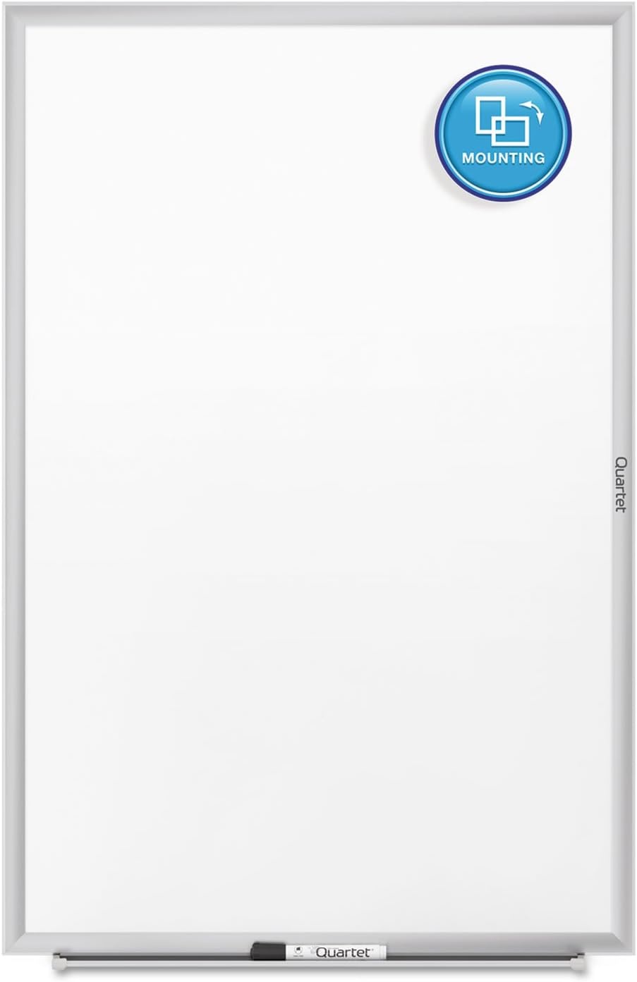 image:imageQuartet Dry Erase White Board 96W x 48H NonMagnetic Whiteboard Total Erase Silver Aluminum Frame S538Silver