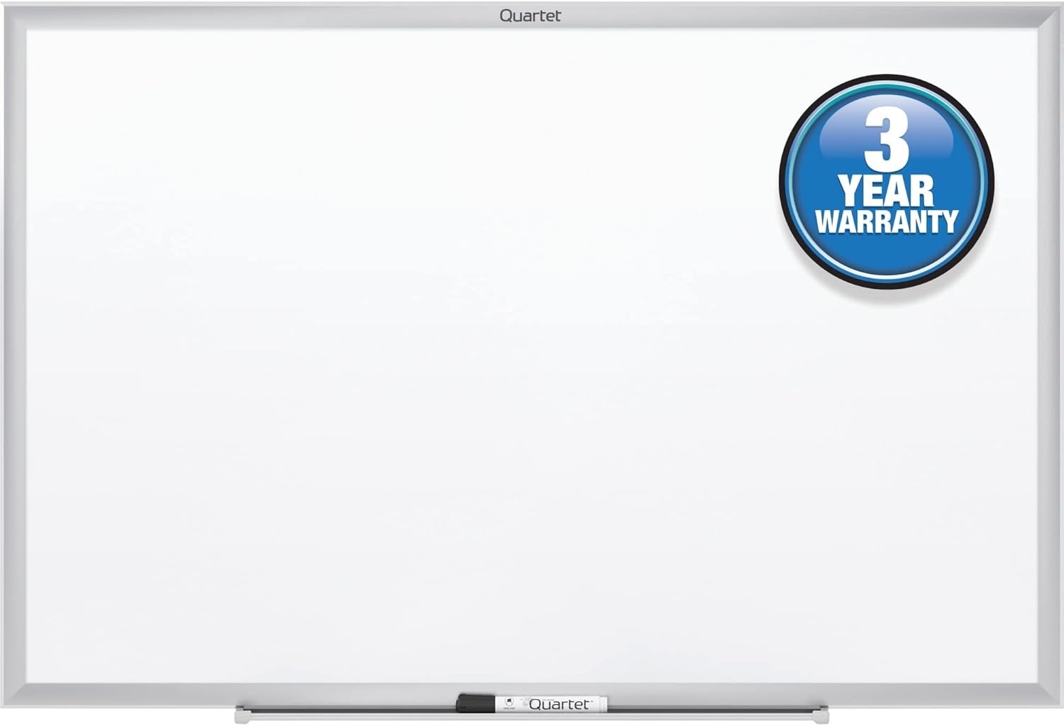 image:imageQuartet Dry Erase White Board 96W x 48H NonMagnetic Whiteboard Total Erase Silver Aluminum Frame S538Silver