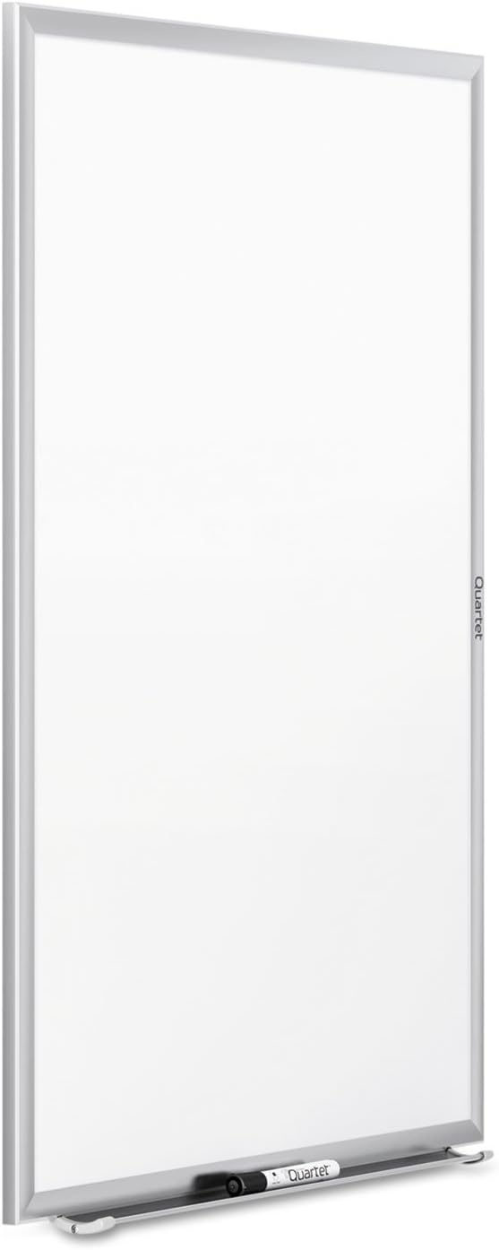 image:imageQuartet Dry Erase White Board 96W x 48H NonMagnetic Whiteboard Total Erase Silver Aluminum Frame S538Silver