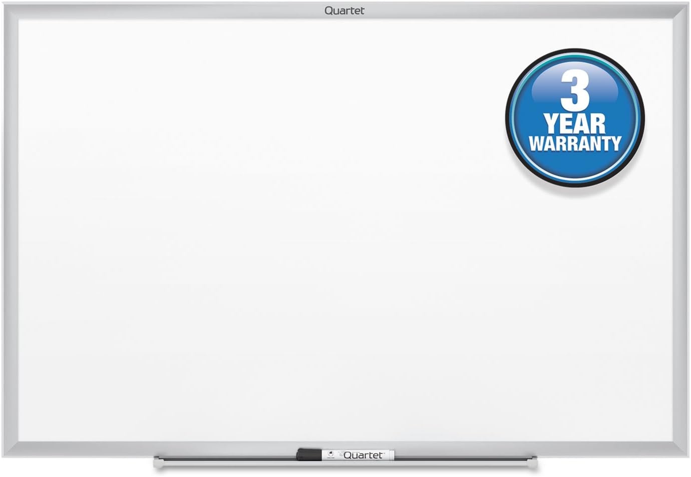 image:imageQuartet Dry Erase White Board 96W x 48H NonMagnetic Whiteboard Total Erase Silver Aluminum Frame S538Silver