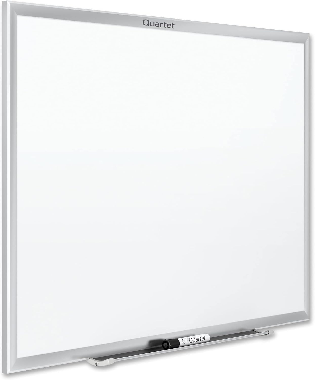 image:imageQuartet Dry Erase White Board 96W x 48H NonMagnetic Whiteboard Total Erase Silver Aluminum Frame S538Silver