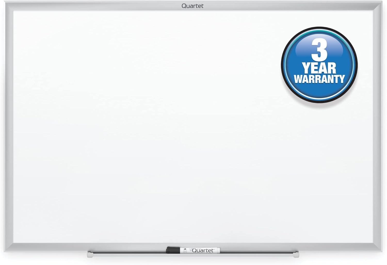 image:imageQuartet Dry Erase White Board 96W x 48H NonMagnetic Whiteboard Total Erase Silver Aluminum Frame S538Silver
