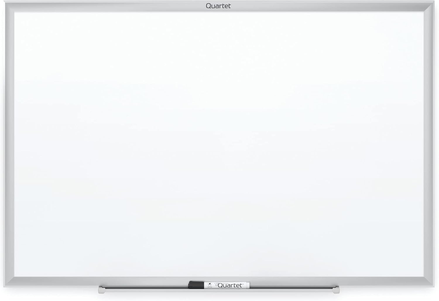 image:imageQuartet Dry Erase White Board 96W x 48H NonMagnetic Whiteboard Total Erase Silver Aluminum Frame S538Silver
