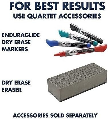 image:imageQuartet Dry Erase White Board 9W x 11H Desktop Glass Pad with Removable Clip and Marker White GDE119
