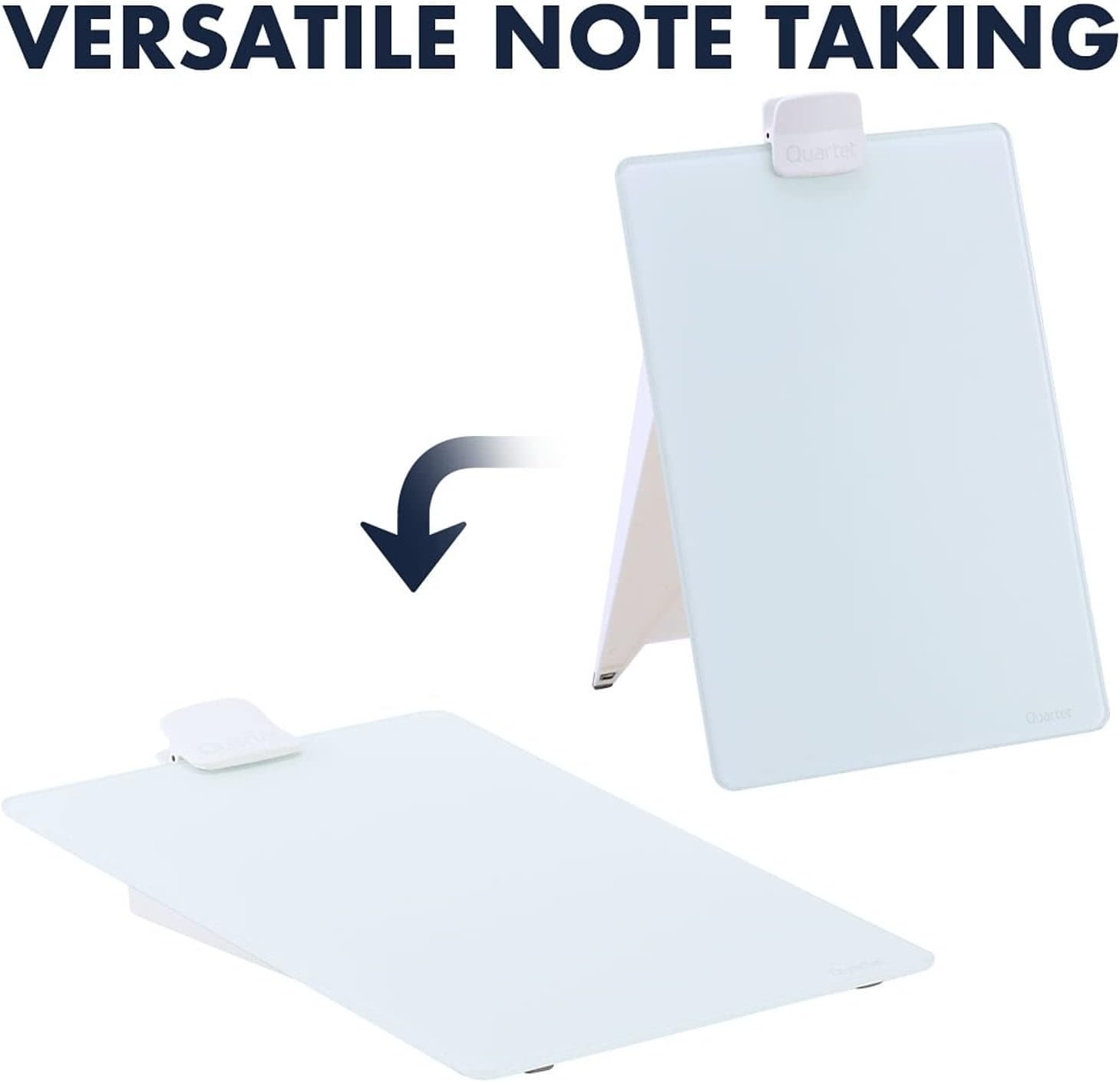 image:imageQuartet Dry Erase White Board 9W x 11H Desktop Glass Pad with Removable Clip and Marker White GDE119