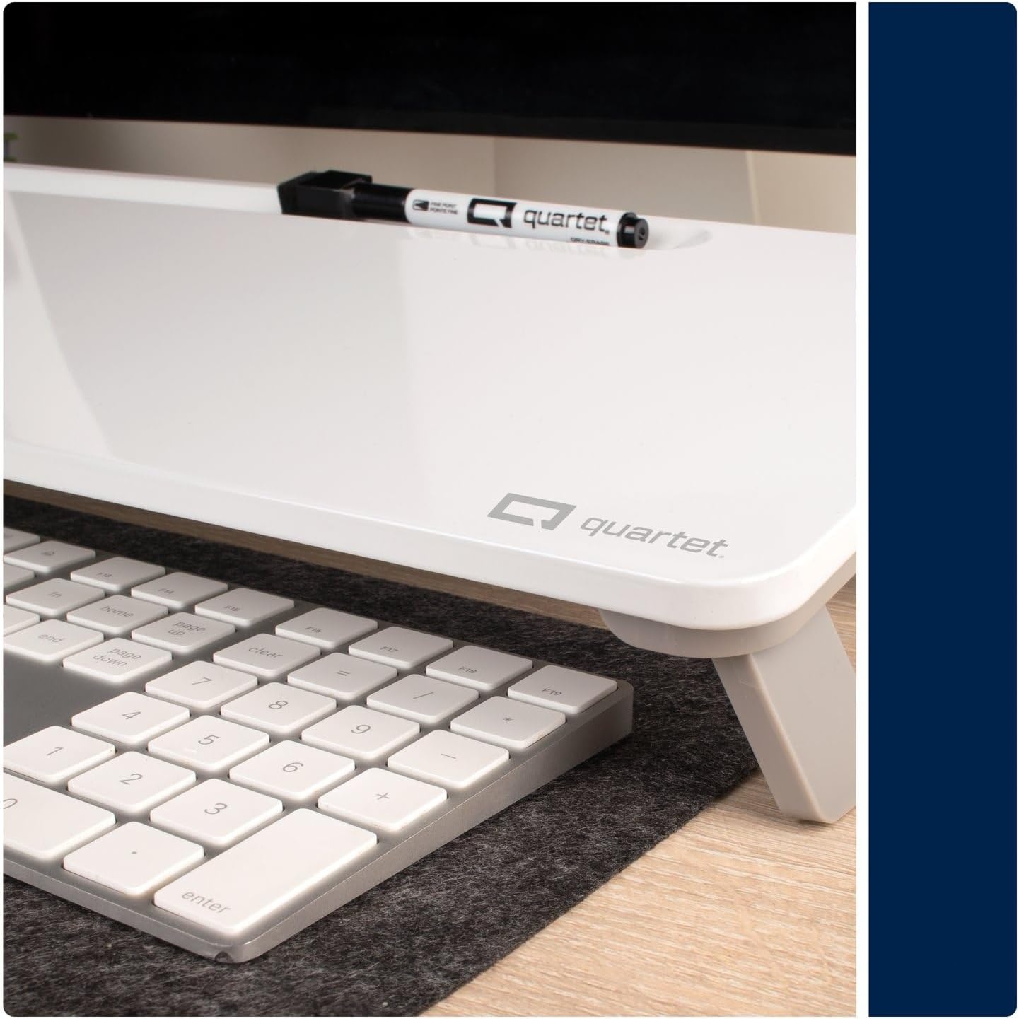 image:imageQuartet Dry Erase White Board Magnetic Desktop Computer Pad for Notetaking 21 x 734 Whiteboard 1 Dry Erase Marker and Keyboard Pad White Surface Q090F01R