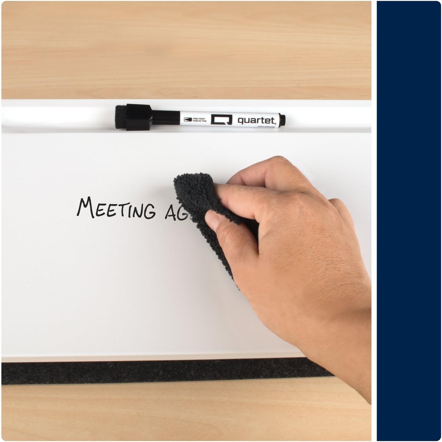 image:imageQuartet Dry Erase White Board Magnetic Desktop Computer Pad for Notetaking 21 x 734 Whiteboard 1 Dry Erase Marker and Keyboard Pad White Surface Q090F01R