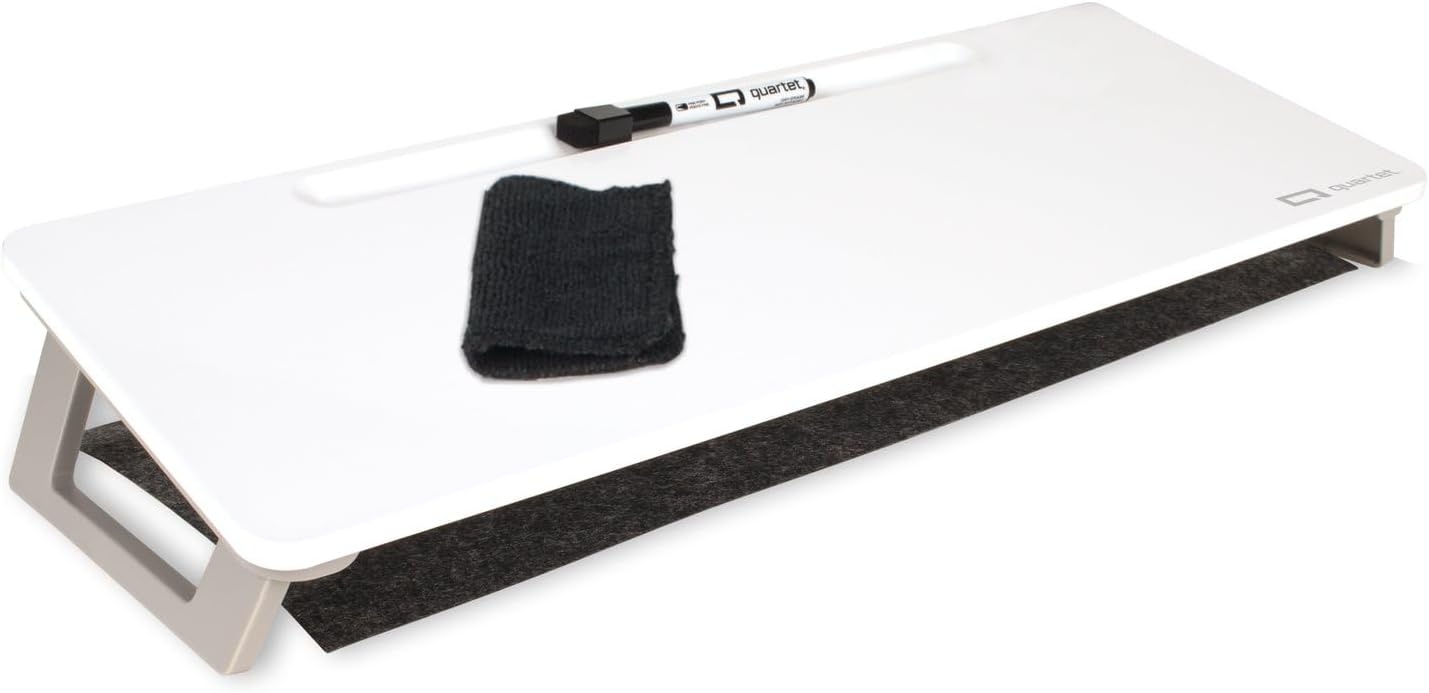 image:imageQuartet Dry Erase White Board Magnetic Desktop Computer Pad for Notetaking 21 x 734 Whiteboard 1 Dry Erase Marker and Keyboard Pad White Surface Q090F01R