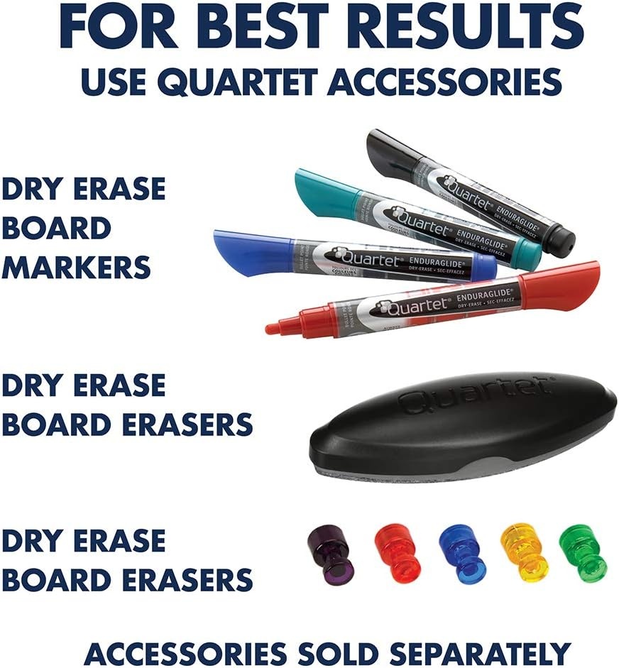 image:imageQuartet Dry Erase Whiteboard Magnetic White Board 18 x 24 Plastic Frame Industrial Yellow 72412024W x 18H