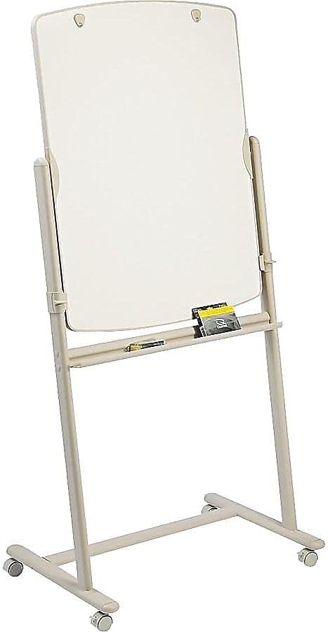image:imageQuartet Easel 72 High 31 x 41 Total Erase Whiteboard Reversibile Mobile Neutral Frame 300TE